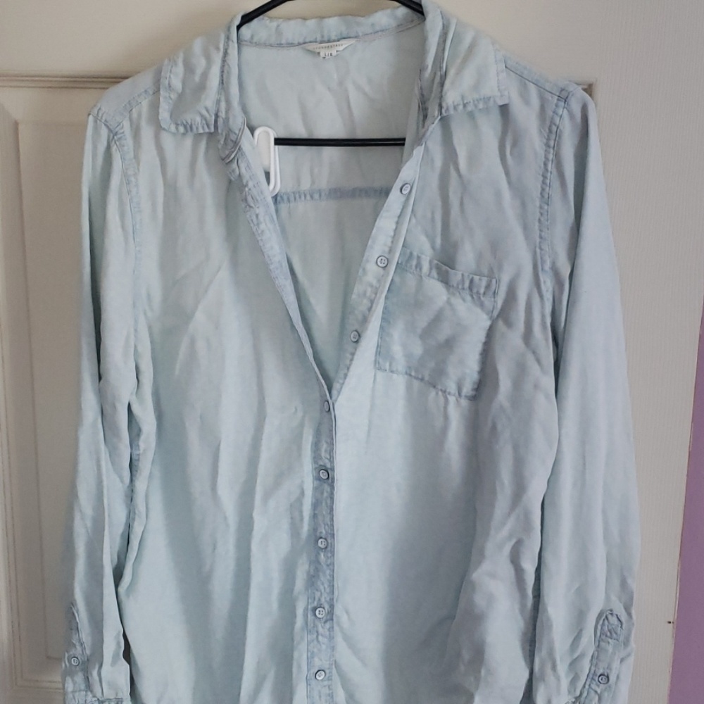 Cheetah Denim button up